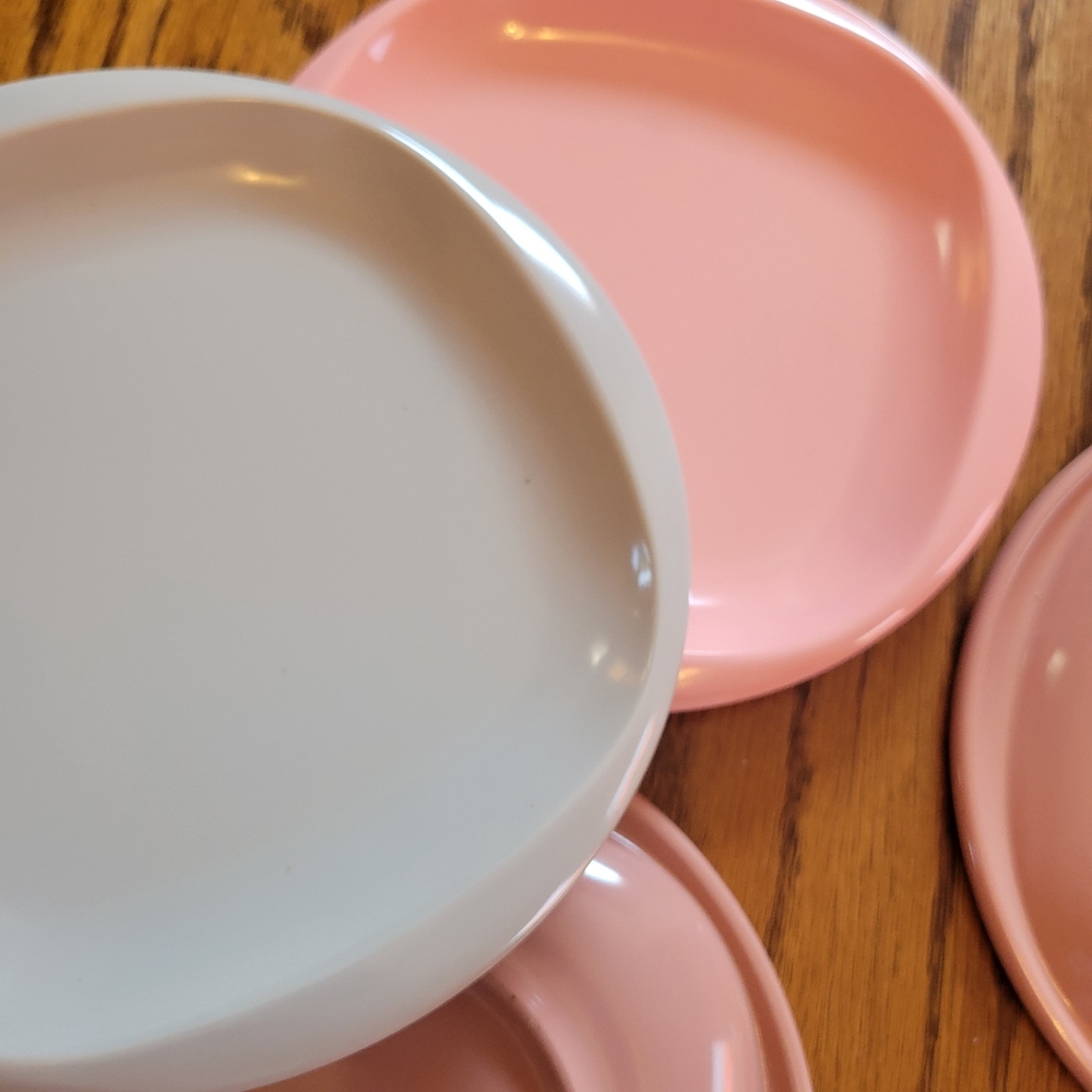 Vintage Boontonware Melmac Saucers ~ 5 MCM Appetizer Plates ~ Boontonware Belle - Picture 11 of 16